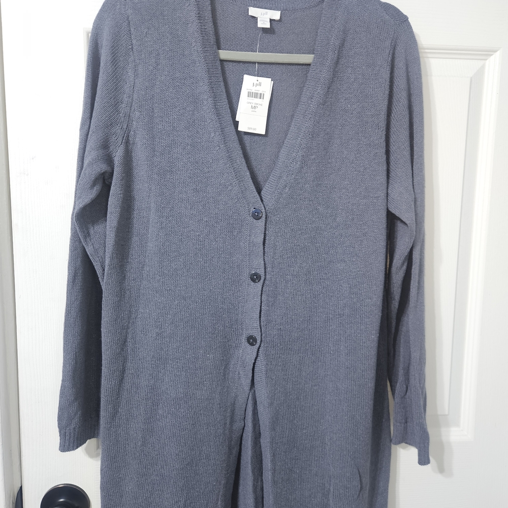 J. Jill Heather Gray Cardigan Sweater